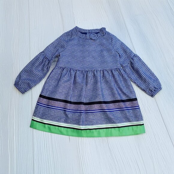 Janie and Jack Grosgrain Satin Dress Size 4 - Picture 1 of 6